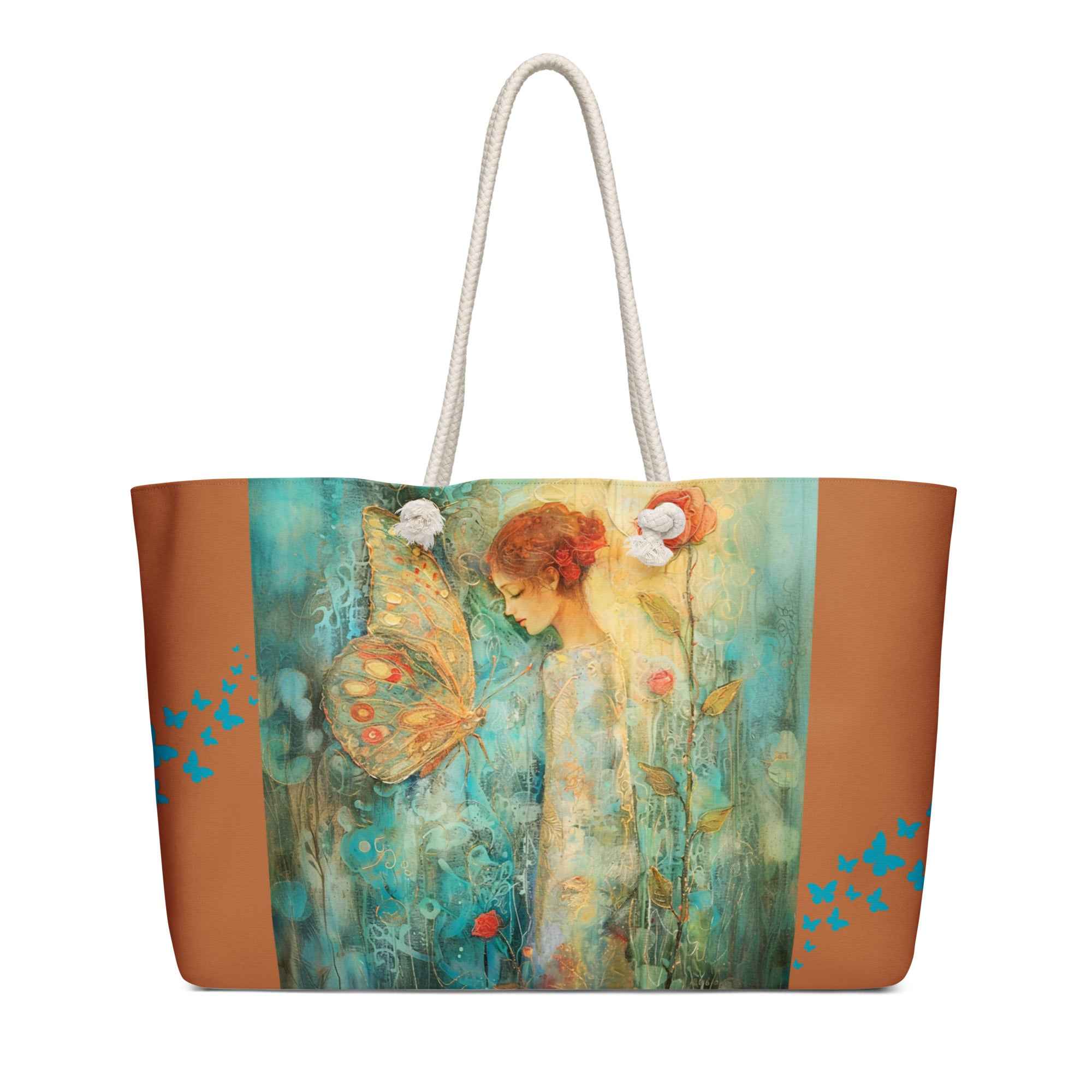 Walk in the Butterfly Garden Weekender Bag - Oversized Carry-On by Rosetta Creative Boutique - Rosetta Creative Boutique